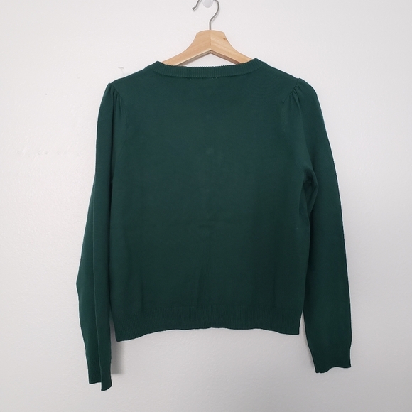Modcloth rare green cardigan Size L diff buttons - Picture 4 of 7